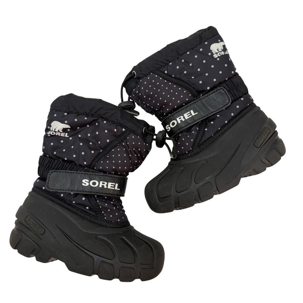 Sorel Kids Black Flurry Snow Boot Toddler Girls 9